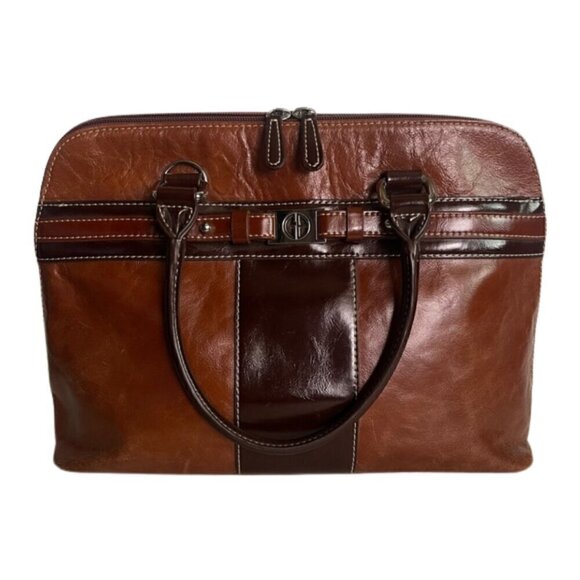 Giani Bernini Brown Leather Shoulder Bag - Picture 1 of 11